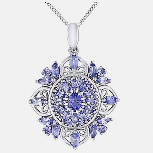 Tanzanite, 925 Sterling Silver Pendant 2.50CTW - Picture 2 of 12